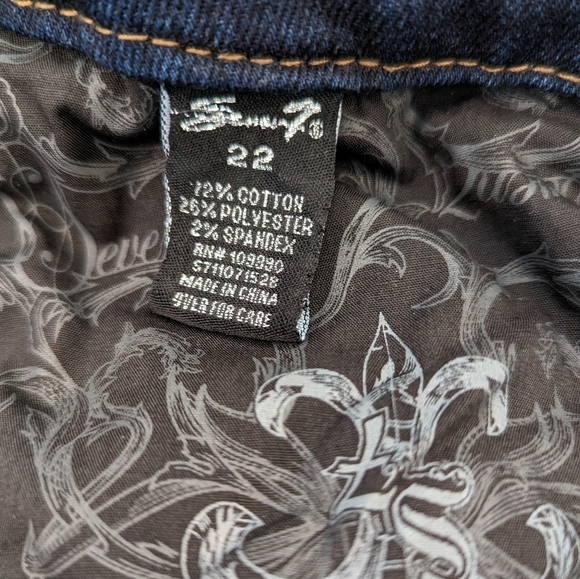 Seven luxe jeans from Lane Bryant, plus sz22, flare, crystal embellishments. - Picture 12 of 14